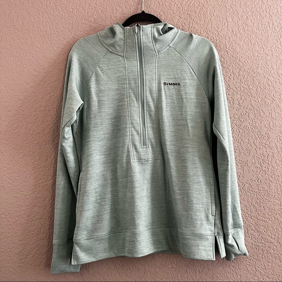 Simms Tops - Simms Insect Shield  Bug-stopper Half way zip hoodie SZ small